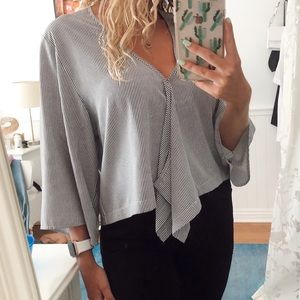 Skylar and Madison Striped Blouse